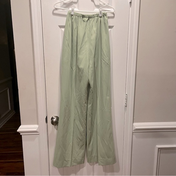 70s avocado green Palazzo Pants - small medium | Vintage Bell Bottom Trousers - Picture 2 of 6